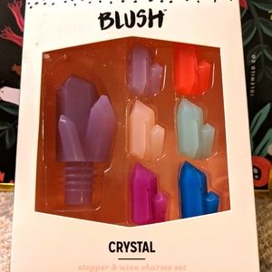Crystal stopper and wine charms